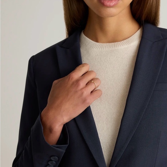 Quince Italian Wool Tailored Navy Lux Blazer Size X-Large - Picture 3 of 5